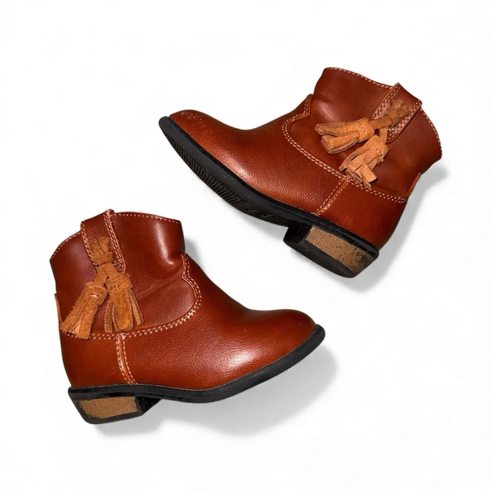Cat & Jack Brown Kids Boots with Tassels